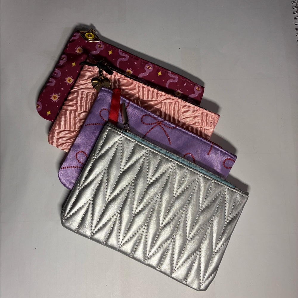 Ipsy Makeup Bag Bundle of 4 Cosmetic Pouches Travel Organizer Lot